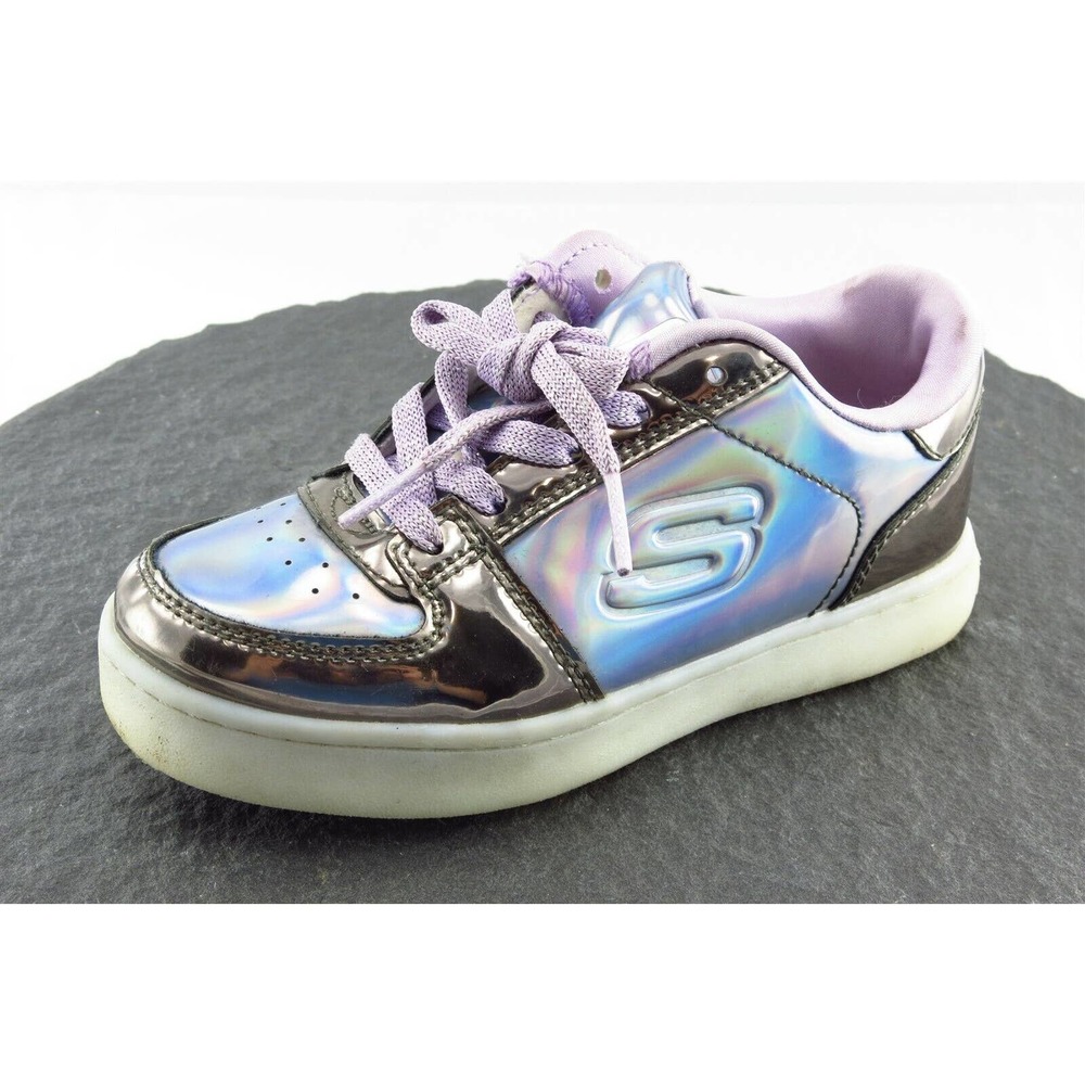 Skechers Toddler Girls 12 Medium Silver Fashion Sneakers‎ Synthetic